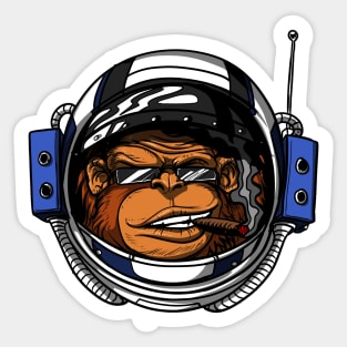 Monkey Space Astronaut Sticker